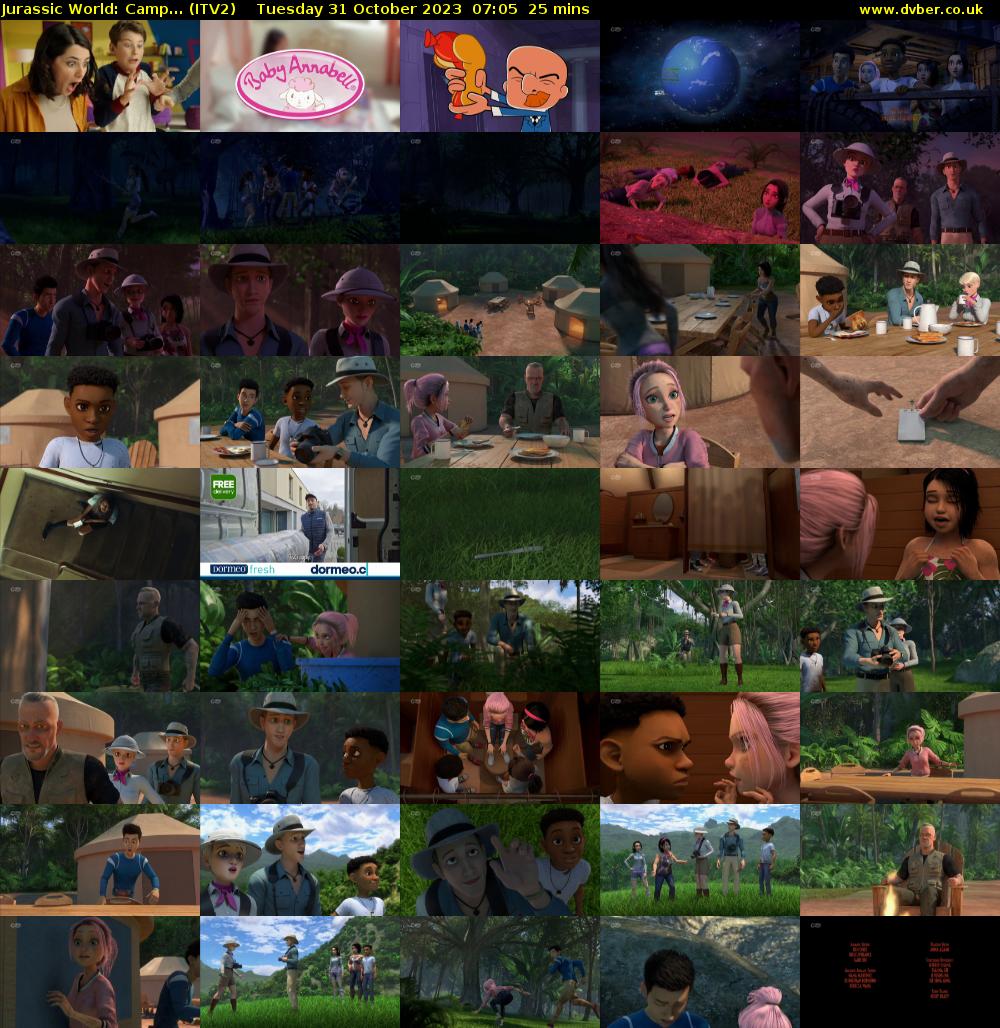 Jurassic World: Camp... (ITV2) Tuesday 31 October 2023 07:05 - 07:30