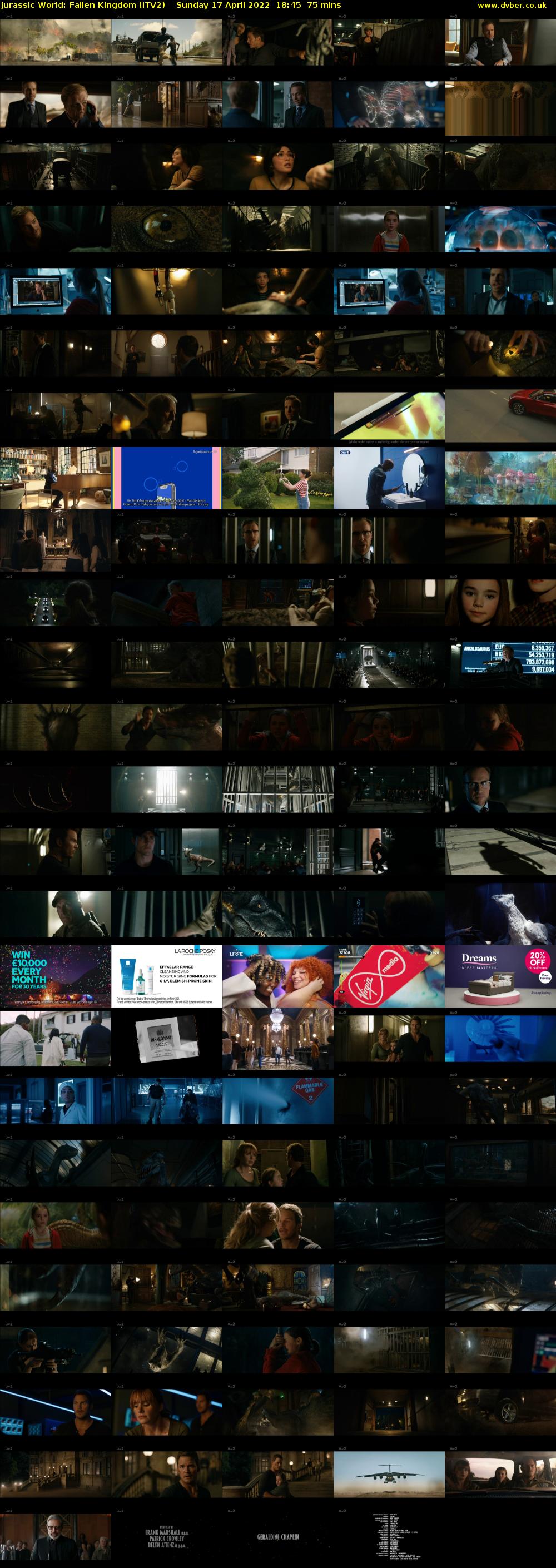 Jurassic World: Fallen Kingdom (ITV2) Sunday 17 April 2022 18:45 - 20:00