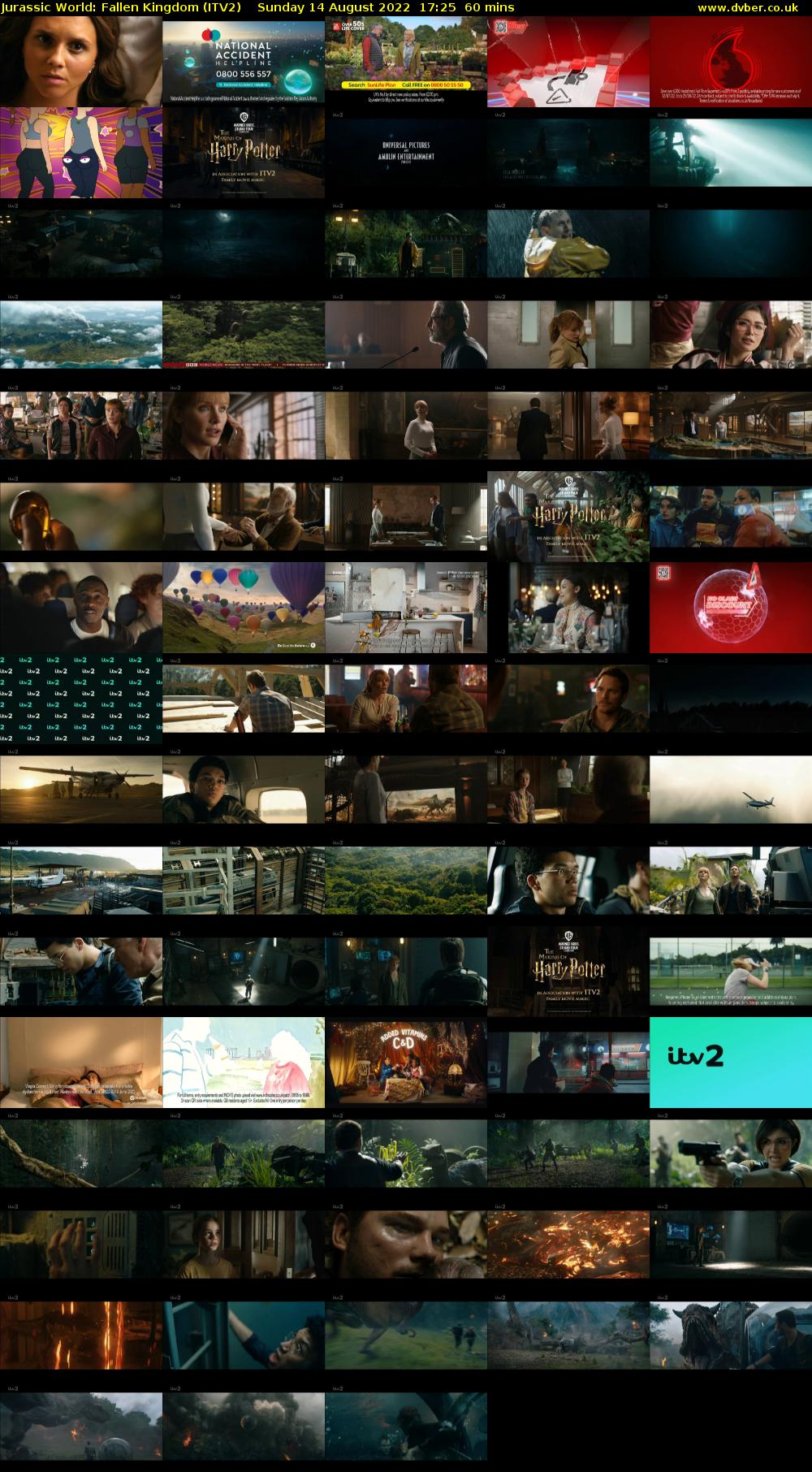 Jurassic World: Fallen Kingdom (ITV2) Sunday 14 August 2022 17:25 - 18:25