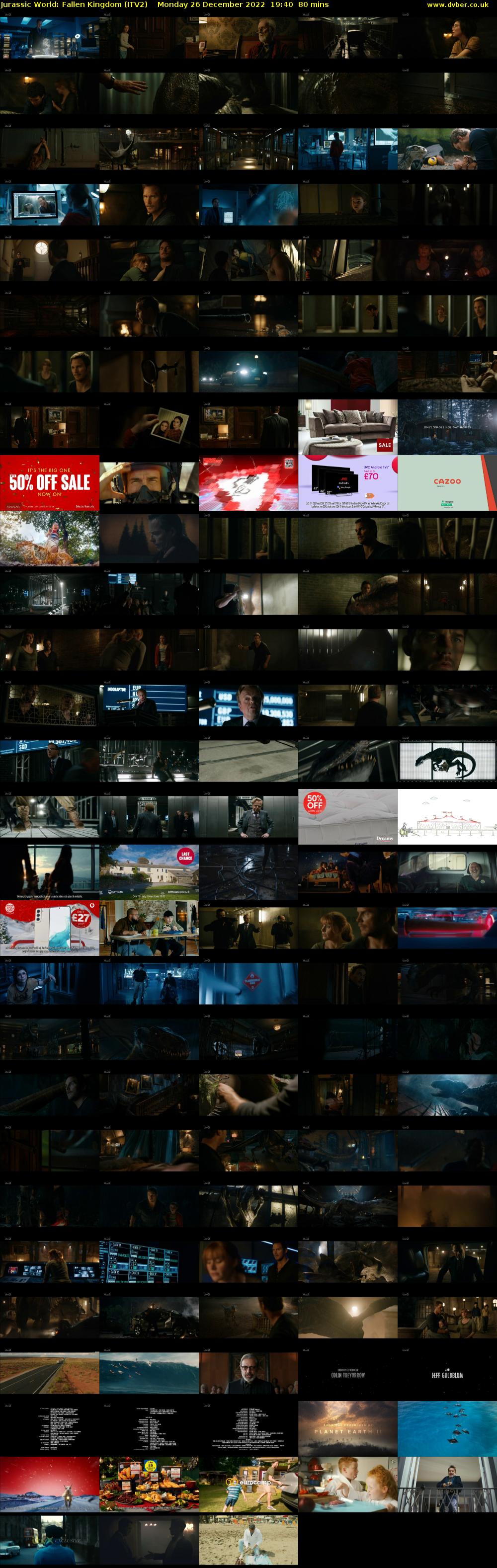 Jurassic World: Fallen Kingdom (ITV2) Monday 26 December 2022 19:40 - 21:00