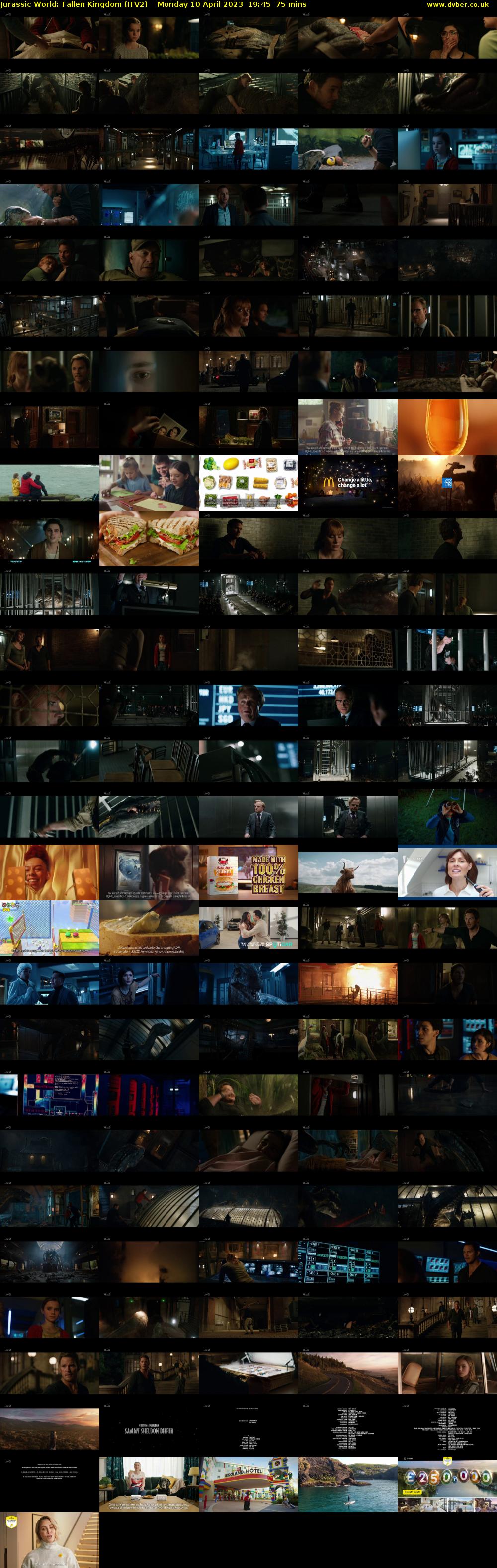 Jurassic World: Fallen Kingdom (ITV2) Monday 10 April 2023 19:45 - 21:00