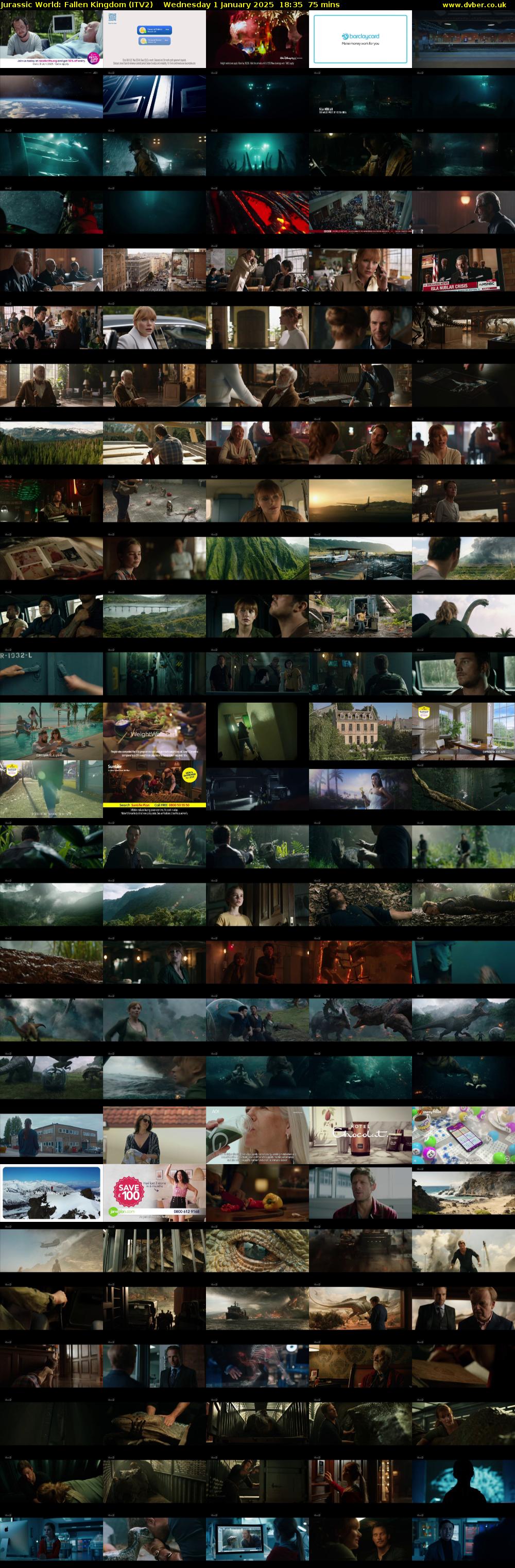 Jurassic World: Fallen Kingdom (ITV2) Wednesday 1 January 2025 18:35 - 19:50