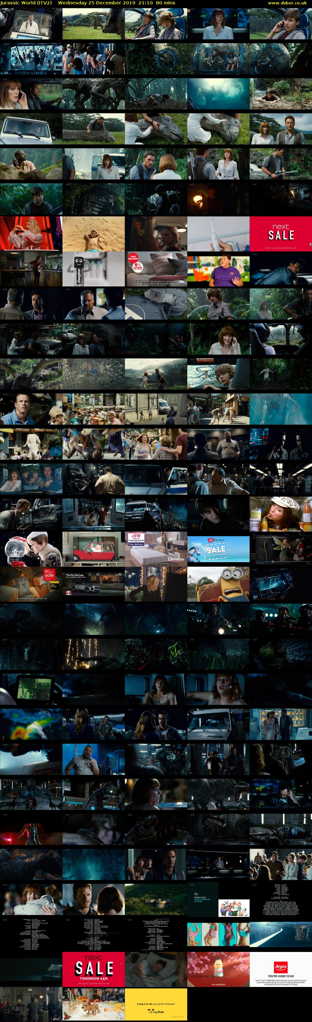 Jurassic World (ITV2) Wednesday 25 December 2019 21:10 - 22:30