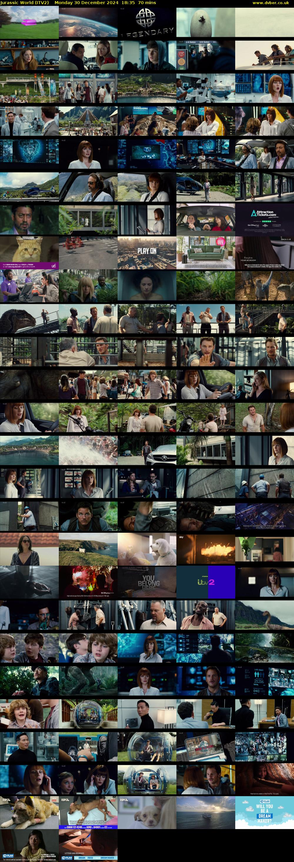 Jurassic World (ITV2) Monday 30 December 2024 18:35 - 19:45