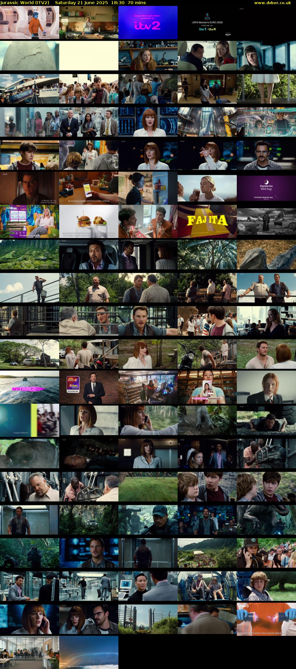 Jurassic World (ITV2) Saturday 21 June 2025 18:30 - 19:40