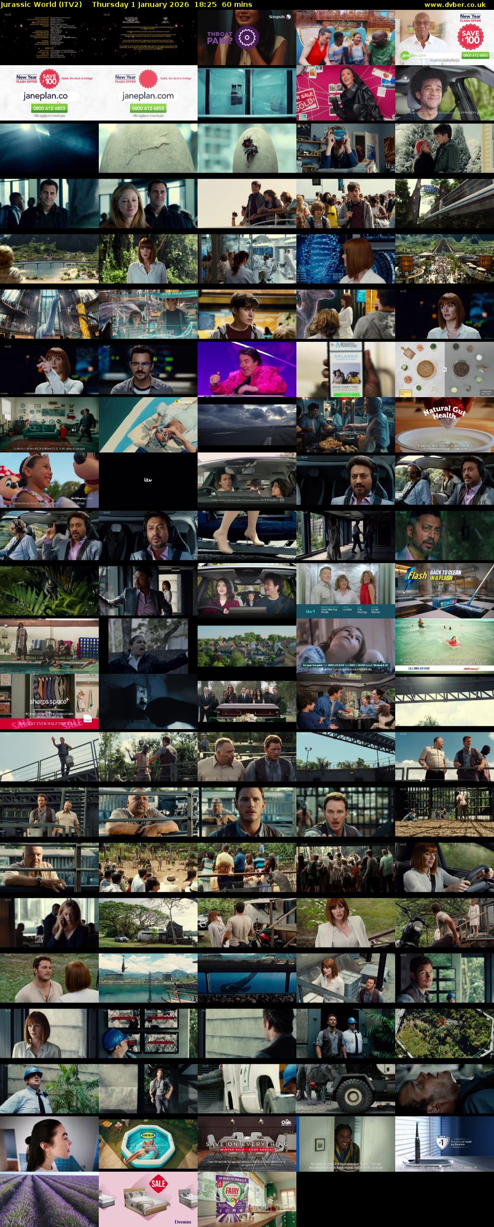 Jurassic World (ITV2) Thursday 1 January 2026 18:25 - 19:25