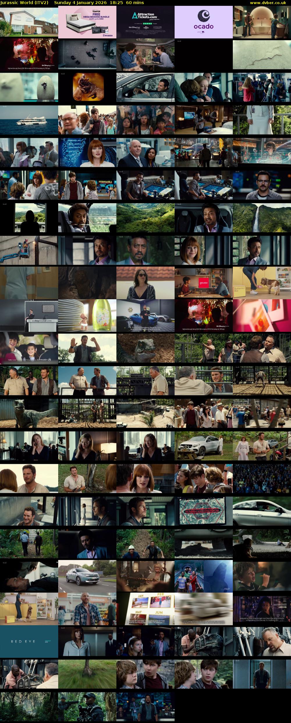Jurassic World (ITV2) Sunday 4 January 2026 18:25 - 19:25