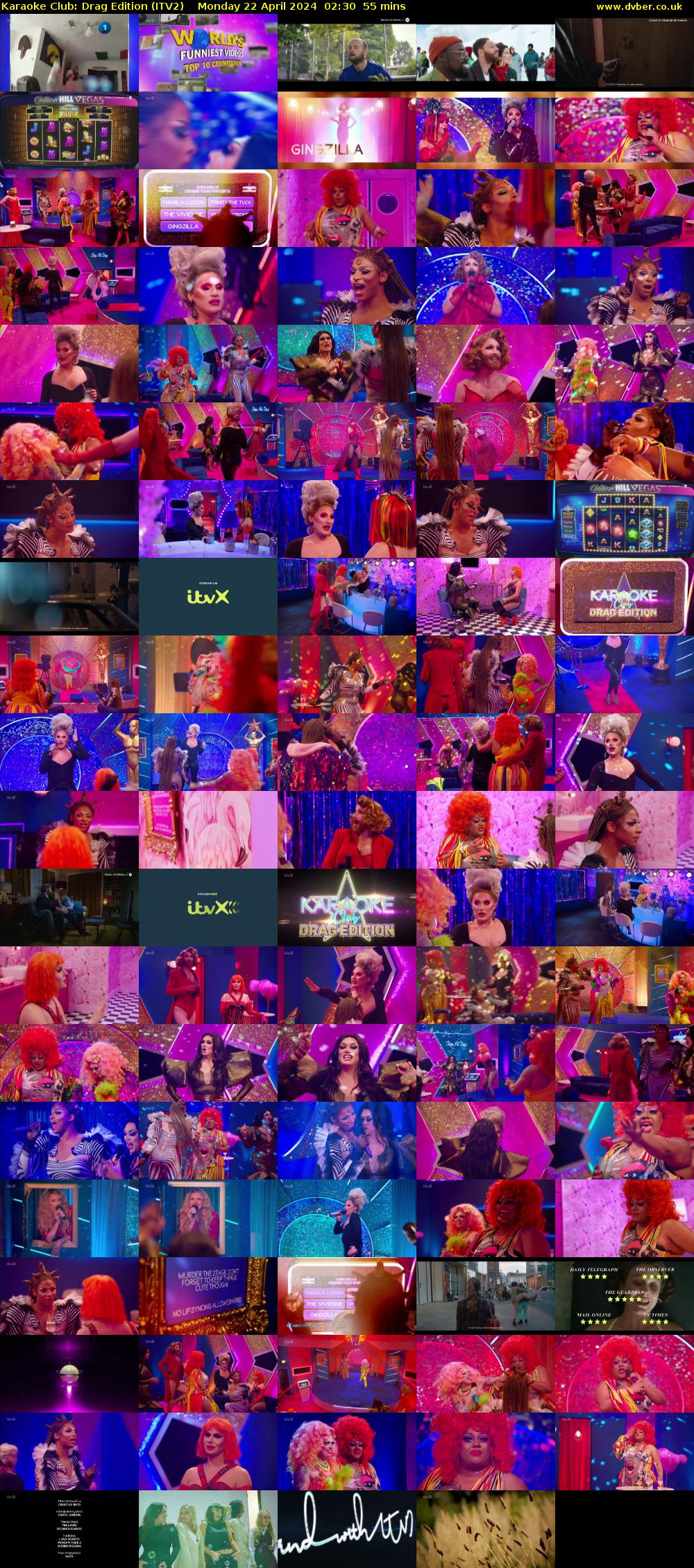 Karaoke Club: Drag Edition (ITV2) Monday 22 April 2024 02:30 - 03:25