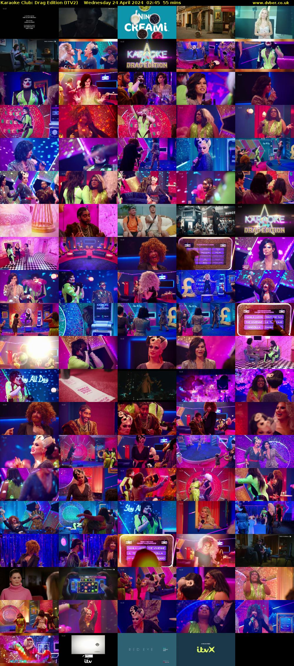 Karaoke Club: Drag Edition (ITV2) Wednesday 24 April 2024 02:45 - 03:40