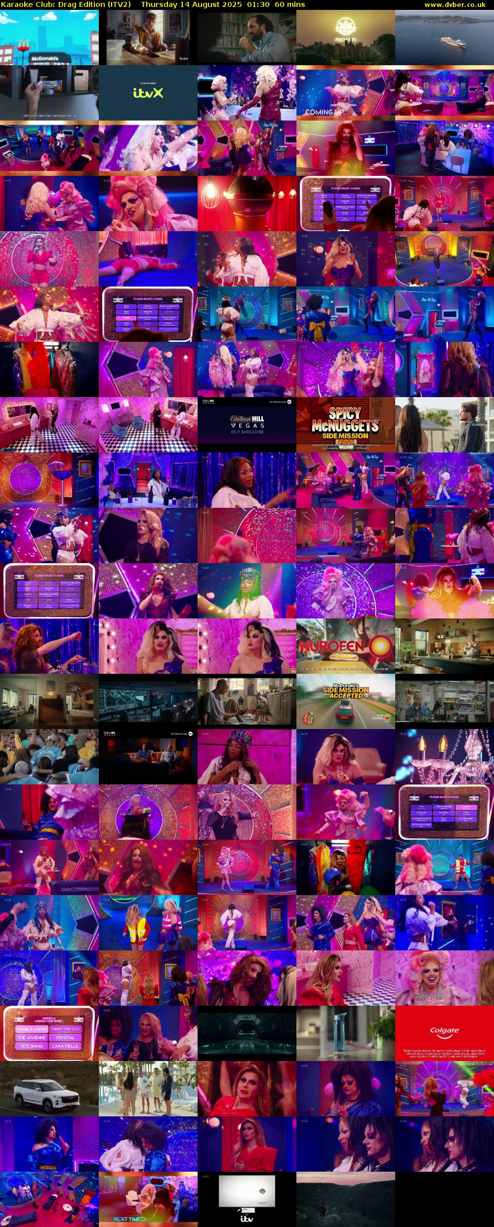 Karaoke Club: Drag Edition (ITV2) Thursday 14 August 2025 01:30 - 02:30