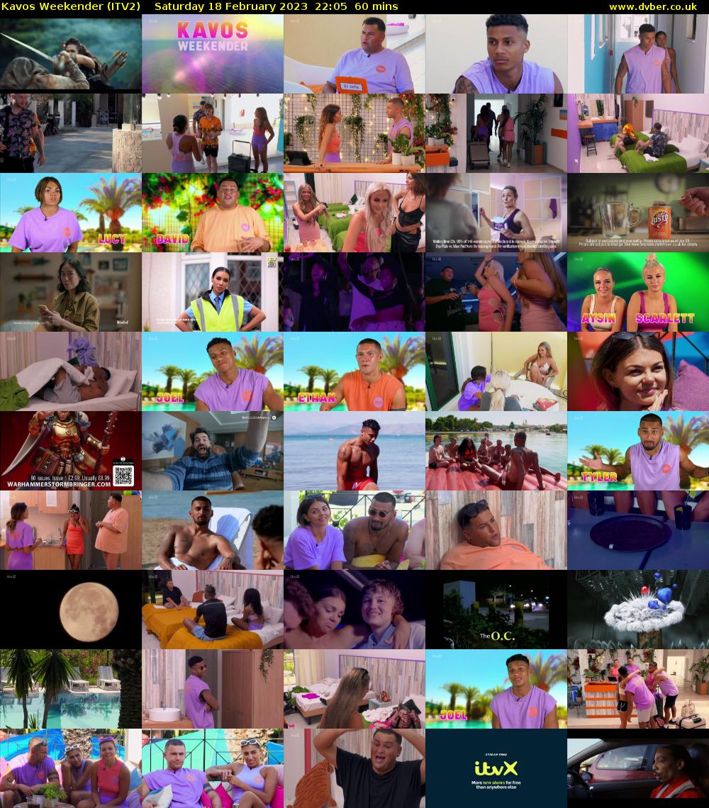 Kavos Weekender (ITV2) Saturday 18 February 2023 22:05 - 23:05