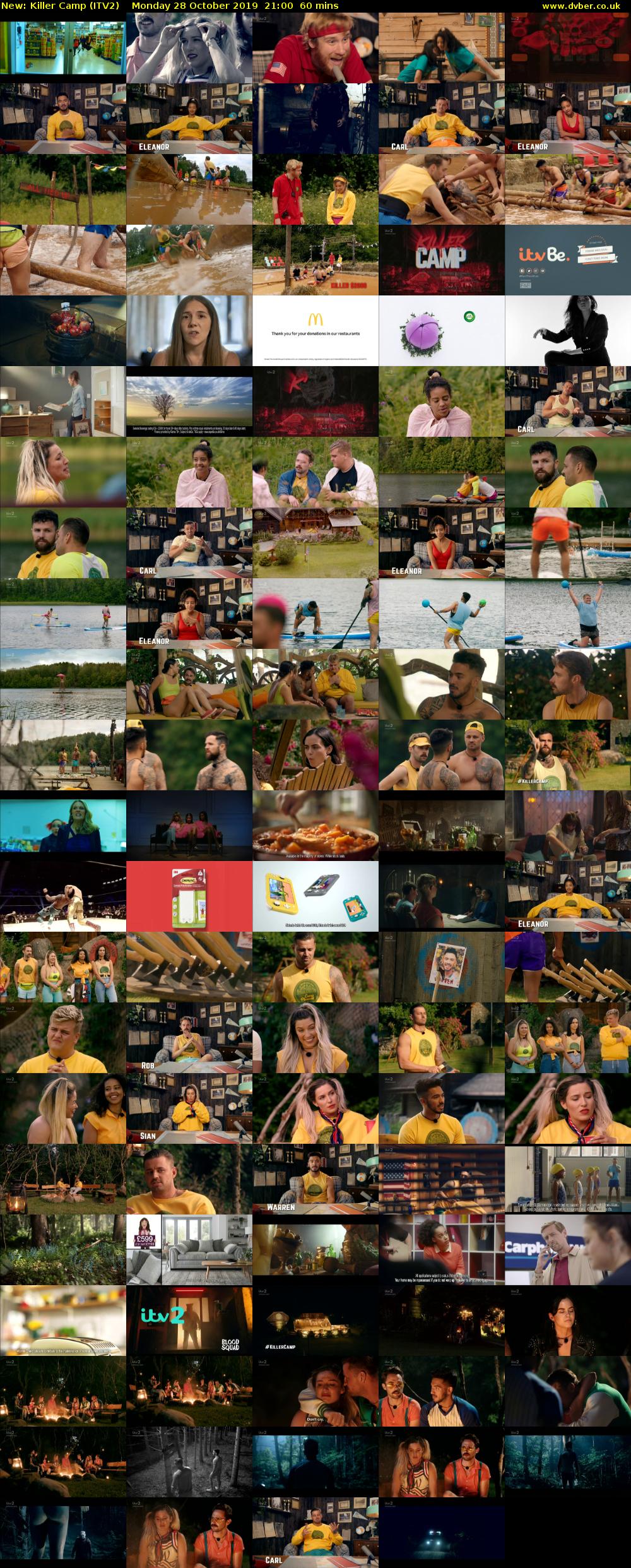 Killer Camp (ITV2) Monday 28 October 2019 21:00 - 22:00