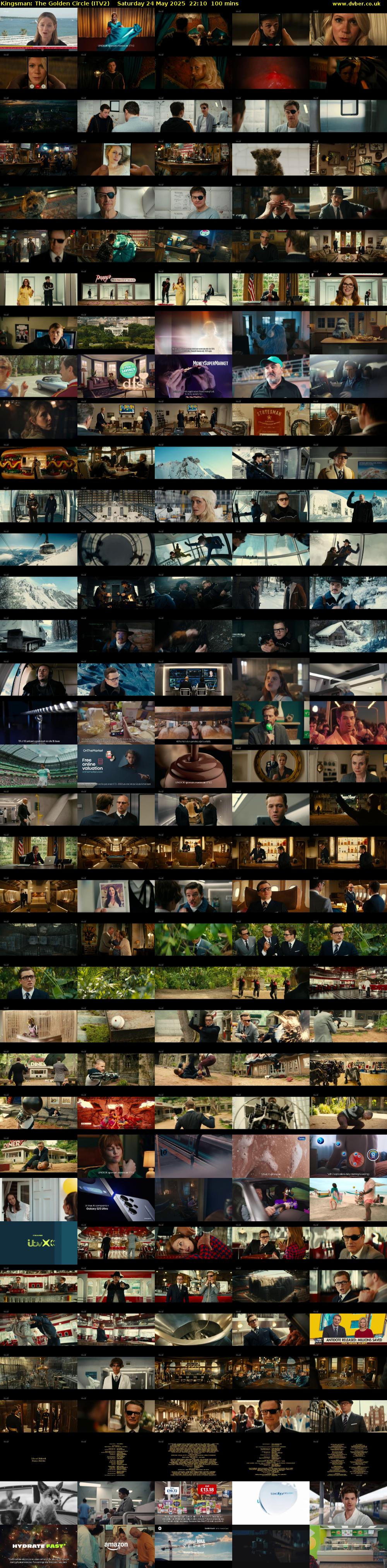 Kingsman: The Golden Circle (ITV2) Saturday 24 May 2025 22:10 - 23:50