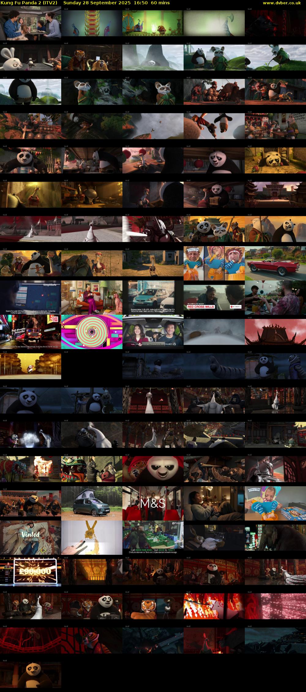 Kung Fu Panda 2 (ITV2) Sunday 28 September 2025 16:50 - 17:50