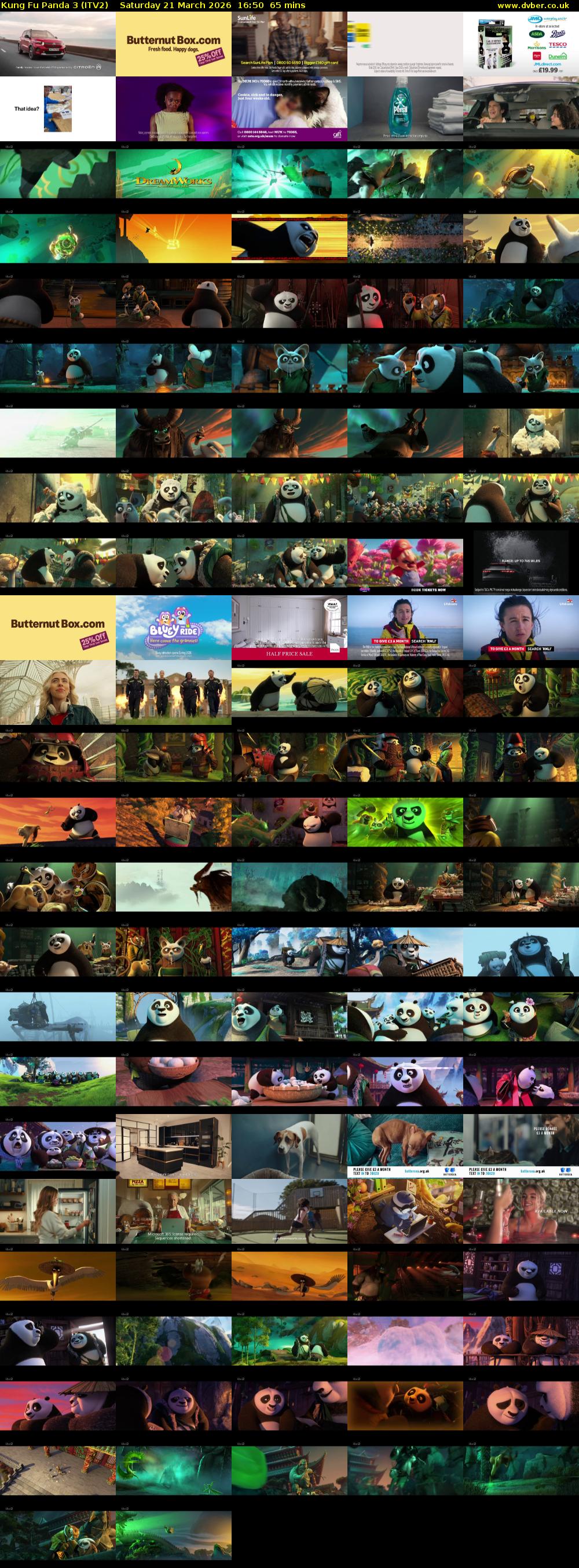 Kung Fu Panda 3 (ITV2) Saturday 21 March 2026 16:50 - 17:55