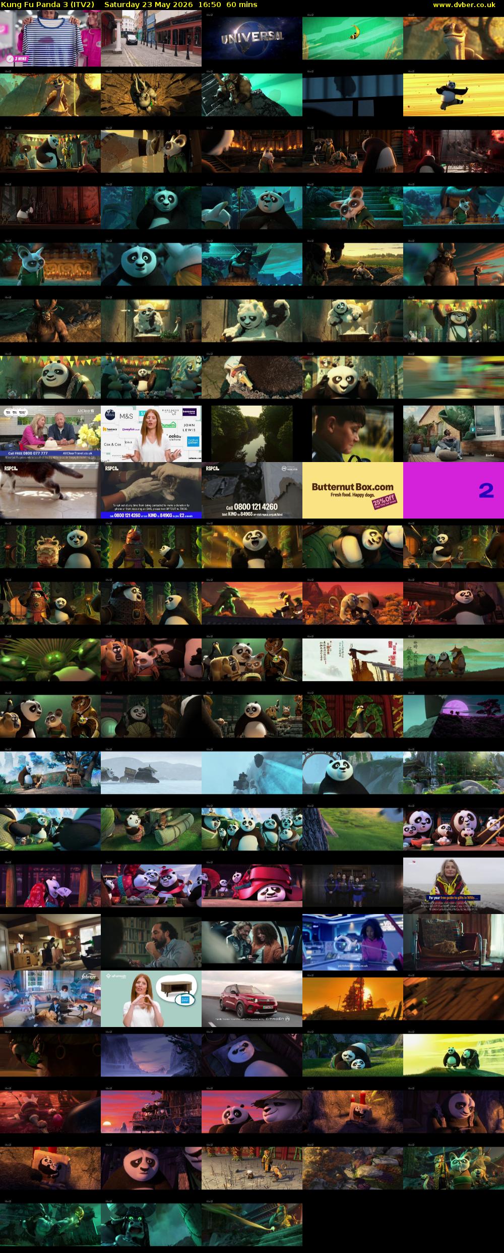 Kung Fu Panda 3 (ITV2) Saturday 23 May 2026 16:50 - 17:50