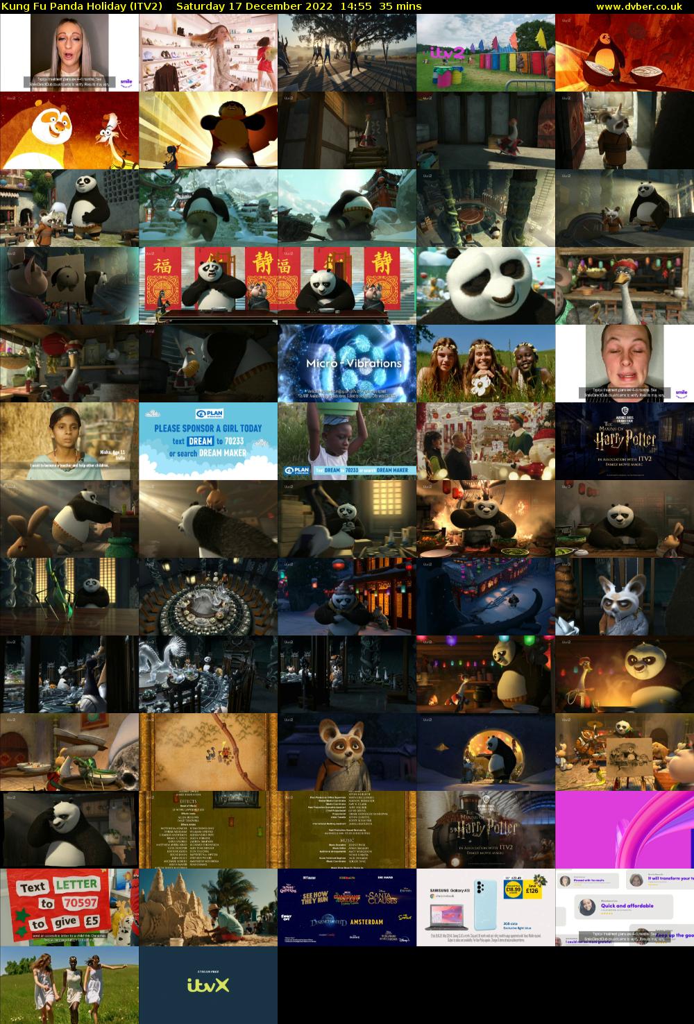 Kung Fu Panda Holiday (ITV2) Saturday 17 December 2022 14:55 - 15:30