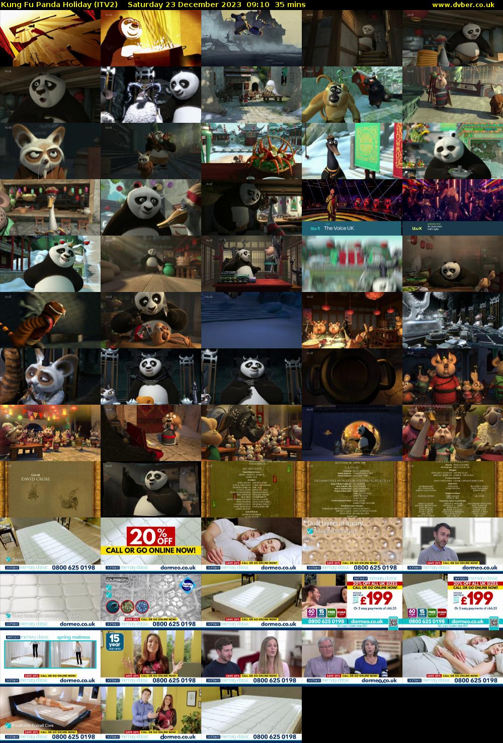 Kung Fu Panda Holiday (ITV2) Saturday 23 December 2023 09:10 - 09:45