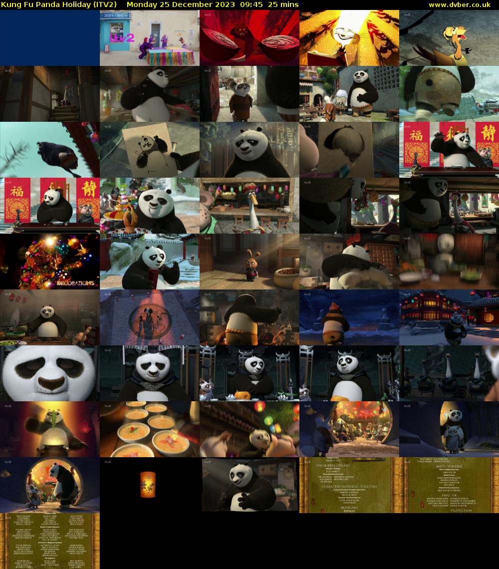 Kung Fu Panda Holiday (ITV2) Monday 25 December 2023 09:45 - 10:10