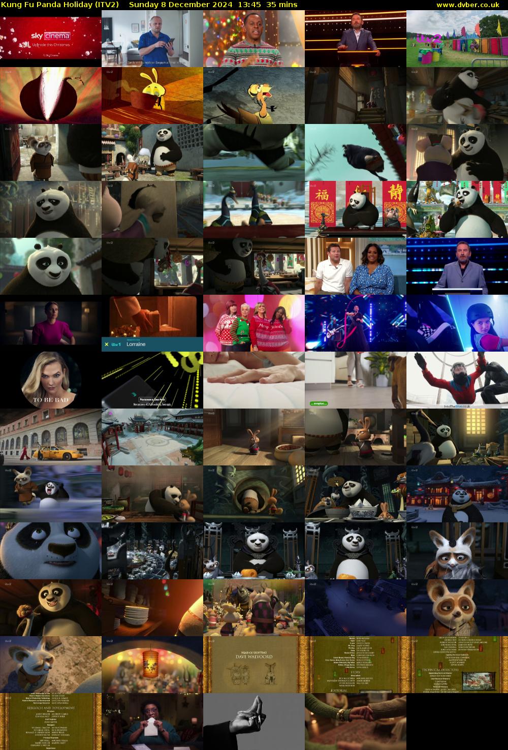 Kung Fu Panda Holiday (ITV2) Sunday 8 December 2024 13:45 - 14:20