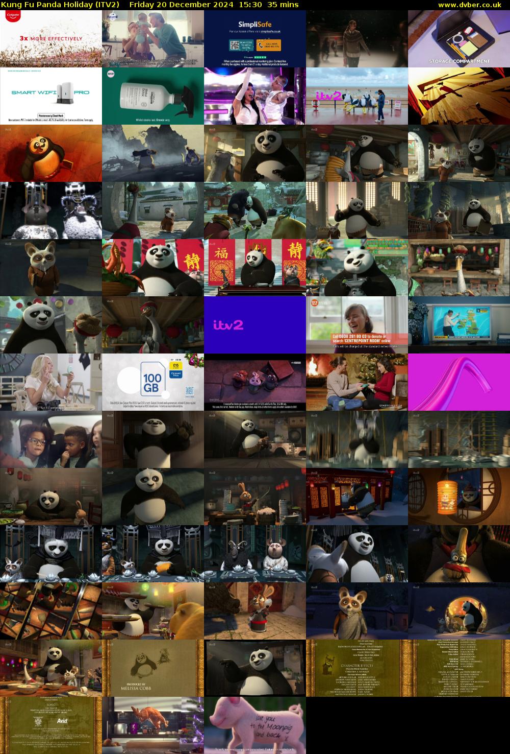 Kung Fu Panda Holiday (ITV2) Friday 20 December 2024 15:30 - 16:05