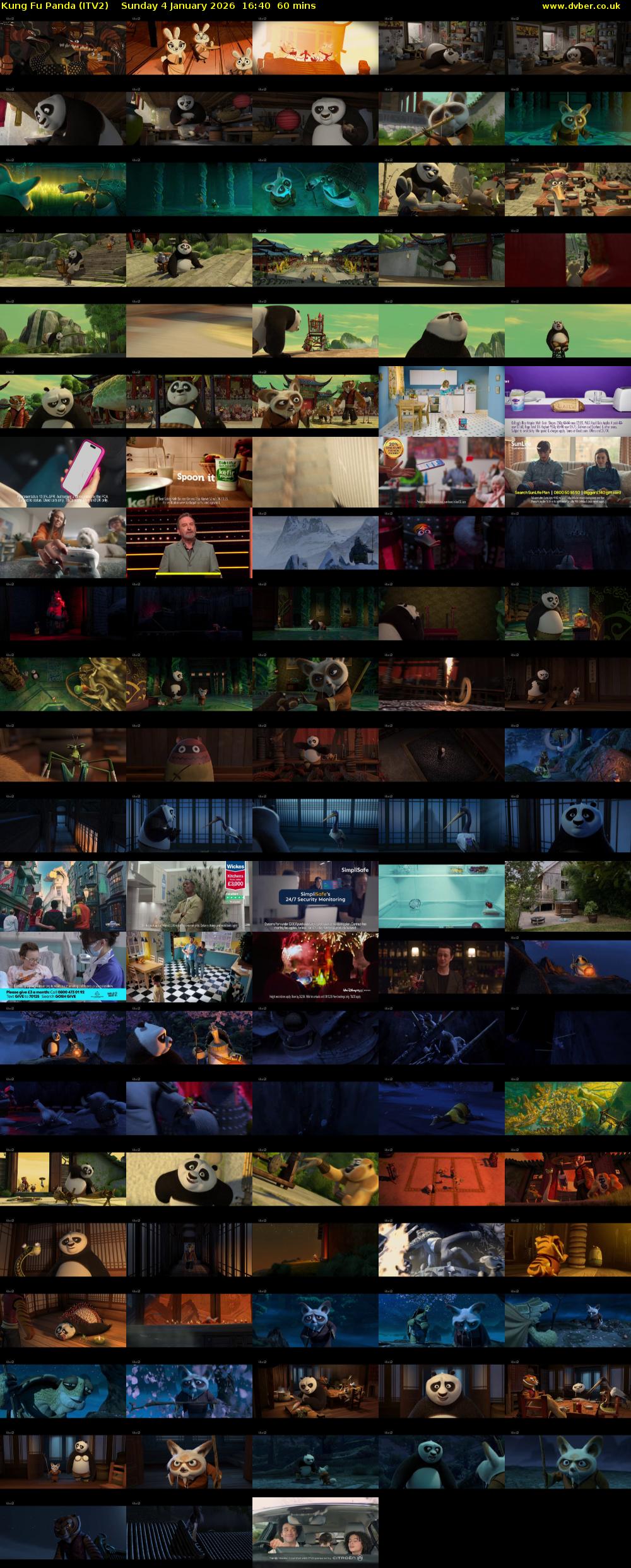 Kung Fu Panda (ITV2) Sunday 4 January 2026 16:40 - 17:40