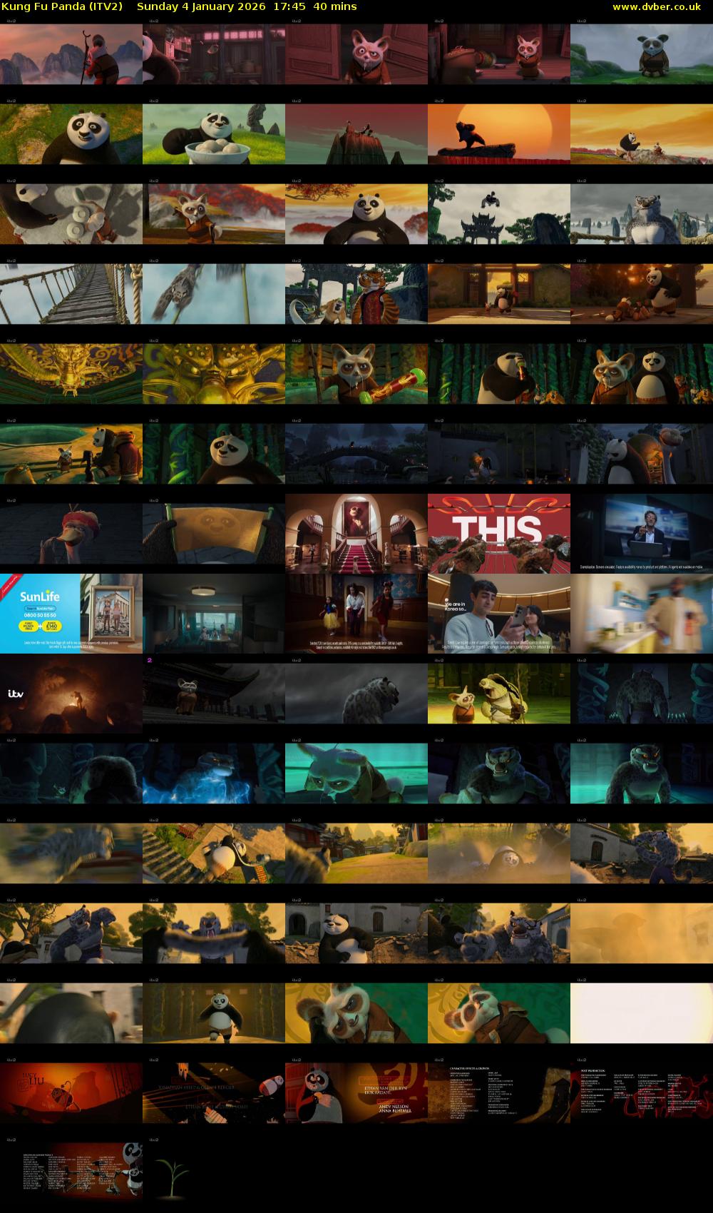 Kung Fu Panda (ITV2) Sunday 4 January 2026 17:45 - 18:25