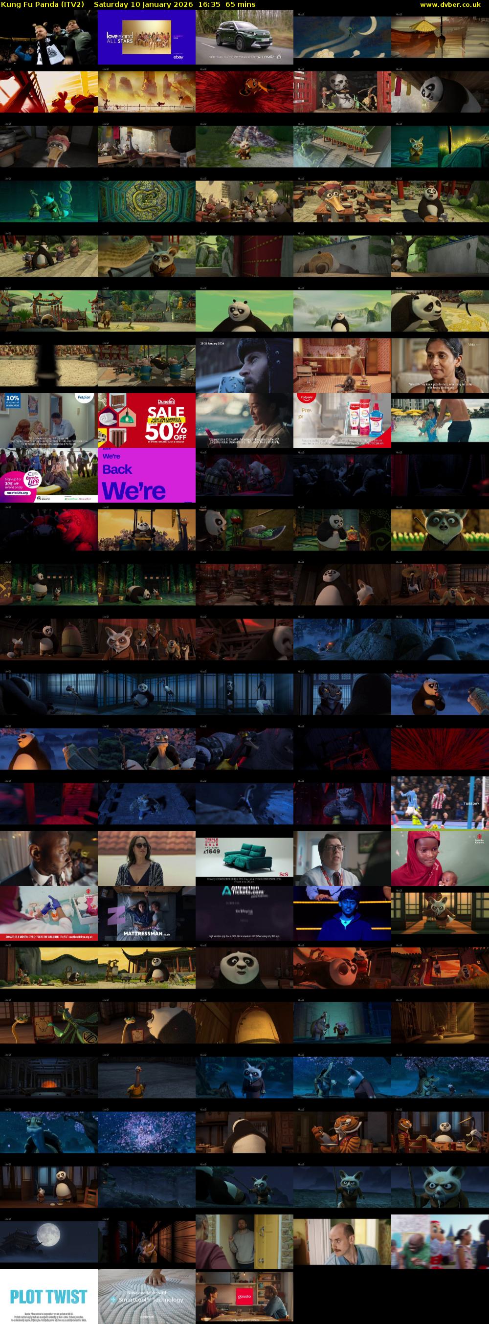 Kung Fu Panda (ITV2) Saturday 10 January 2026 16:35 - 17:40