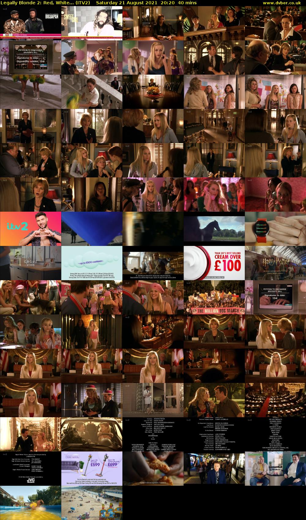 Legally Blonde 2: Red, White... (ITV2) Saturday 21 August 2021 20:20 - 21:00