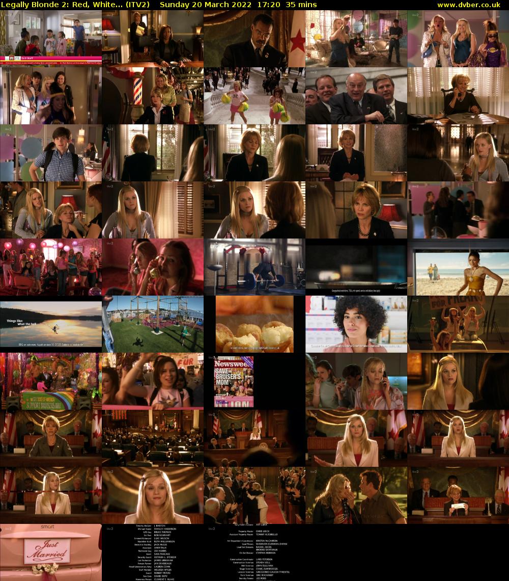 Legally Blonde 2: Red, White... (ITV2) Sunday 20 March 2022 17:20 - 17:55