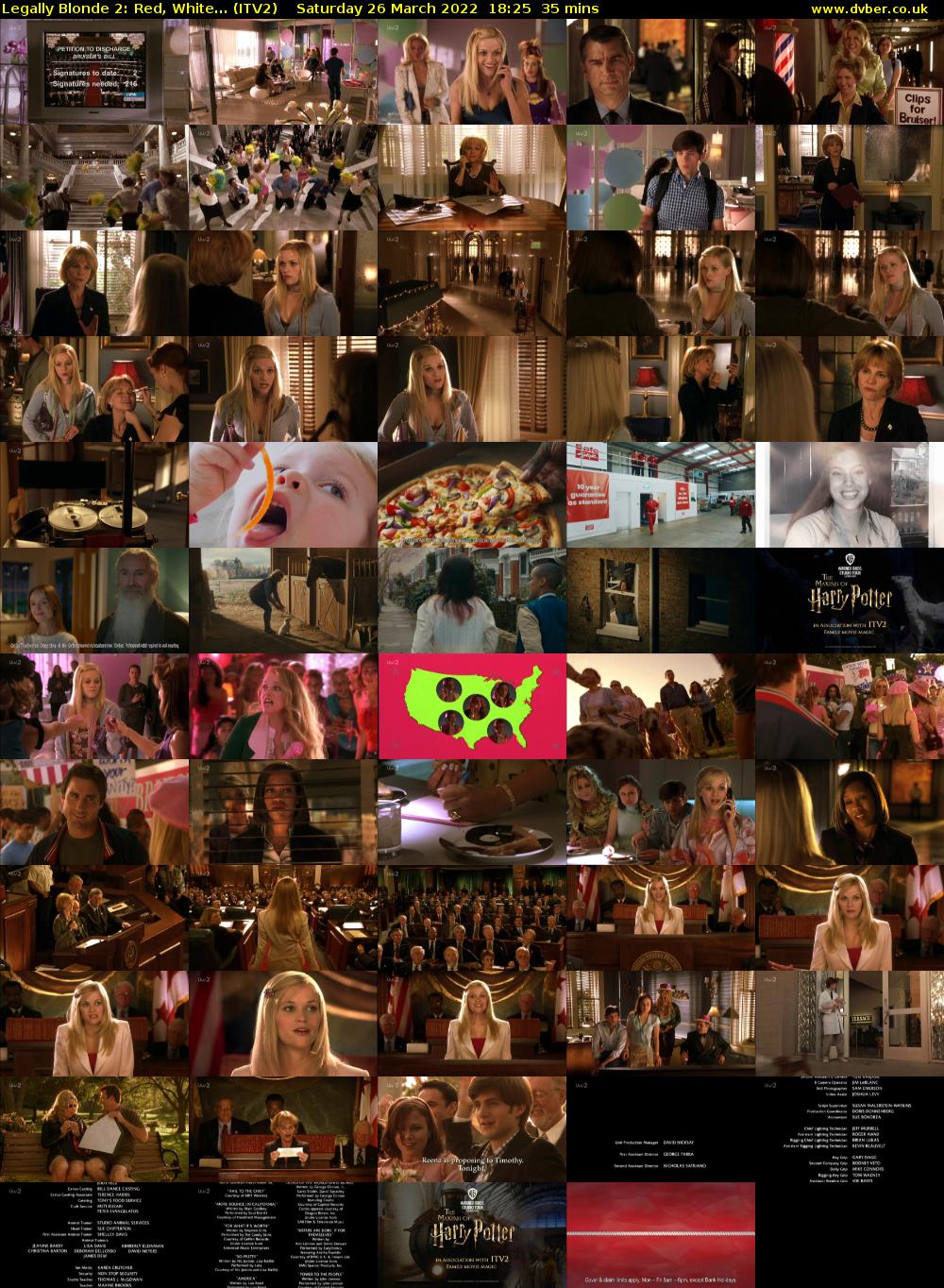 Legally Blonde 2: Red, White... (ITV2) Saturday 26 March 2022 18:25 - 19:00