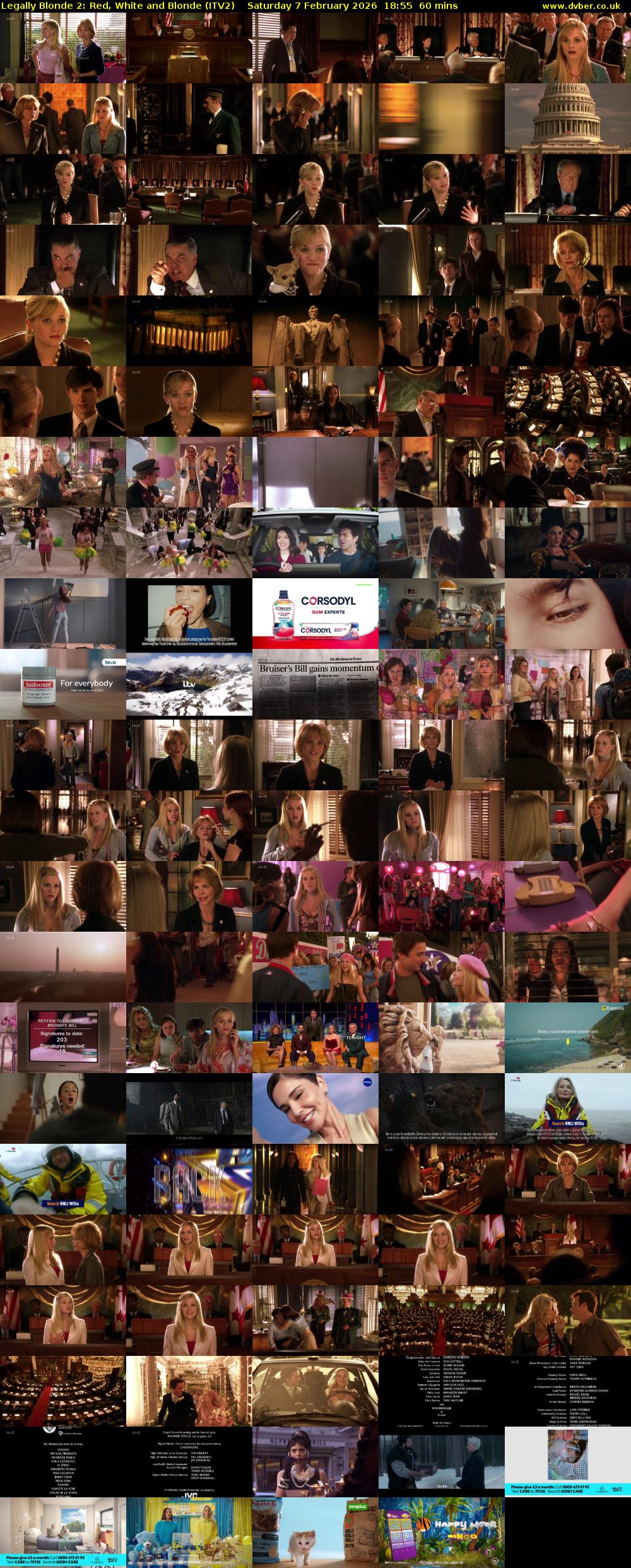 Legally Blonde 2: Red, White and Blonde (ITV2) Saturday 7 February 2026 18:55 - 19:55