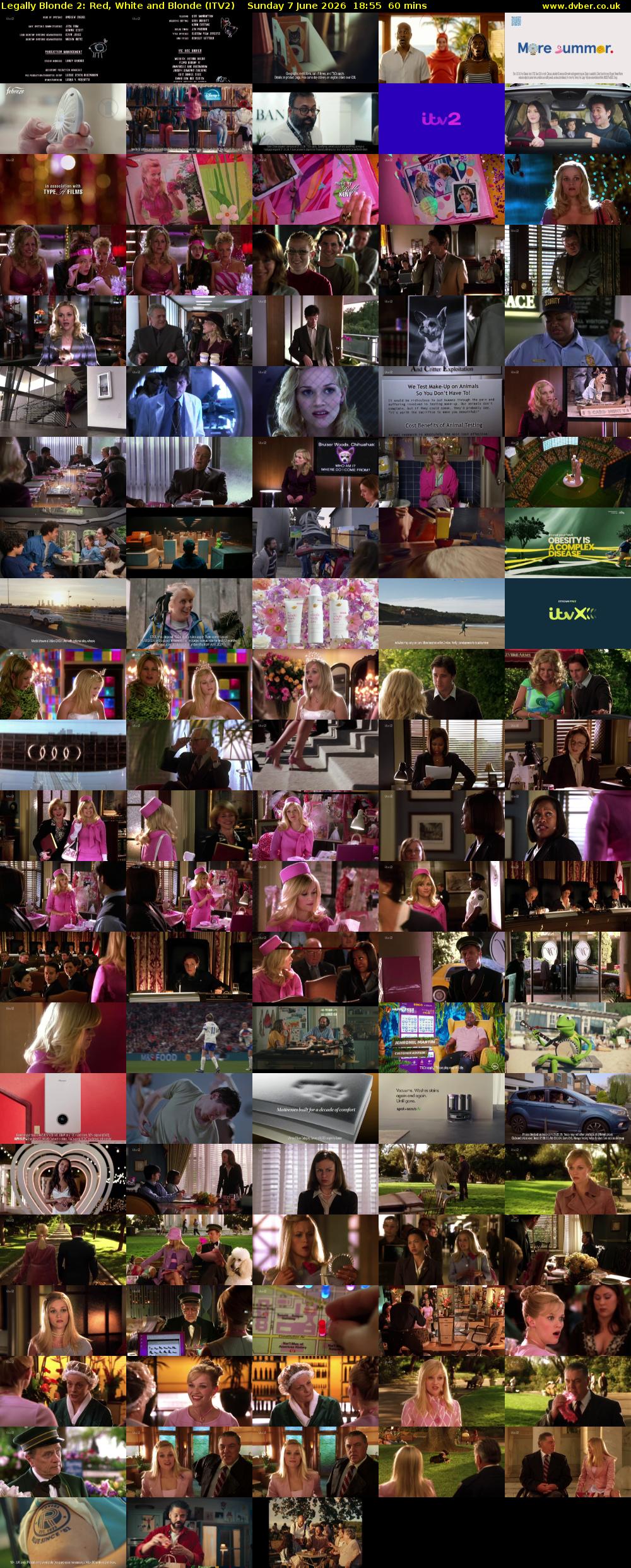 Legally Blonde 2: Red, White and Blonde (ITV2) Sunday 7 June 2026 18:55 - 19:55