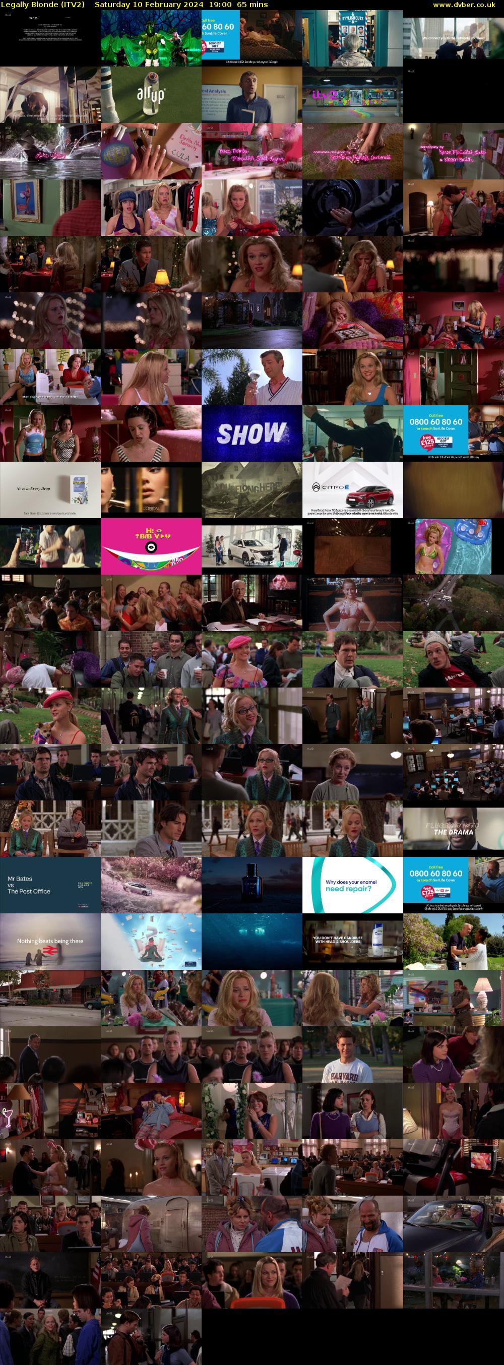 Legally Blonde (ITV2) Saturday 10 February 2024 19:00 - 20:05