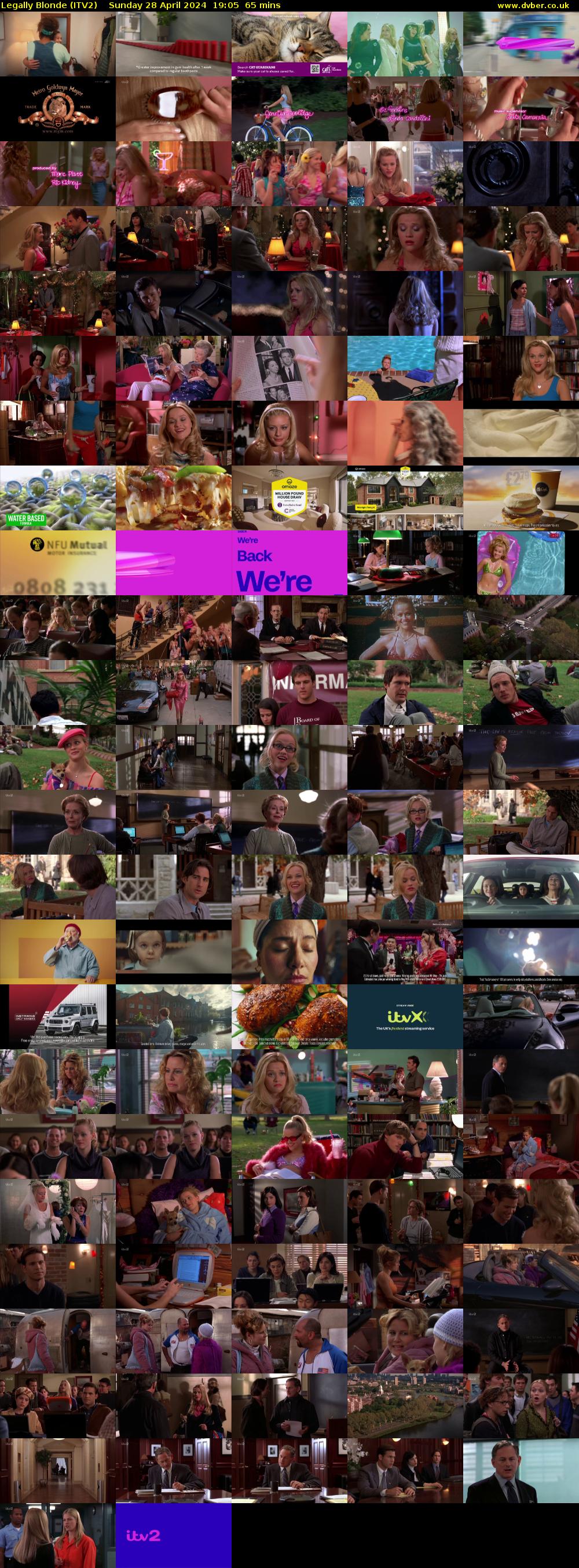 Legally Blonde (ITV2) Sunday 28 April 2024 19:05 - 20:10