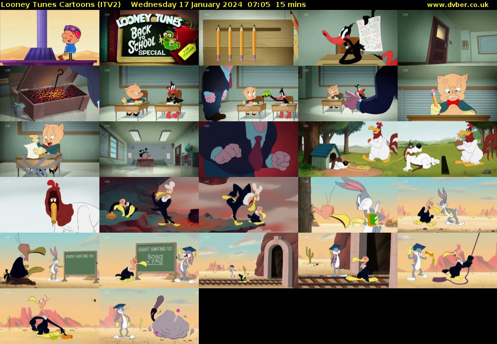 Looney Tunes Cartoons (ITV2) Wednesday 17 January 2024 07:05 - 07:20