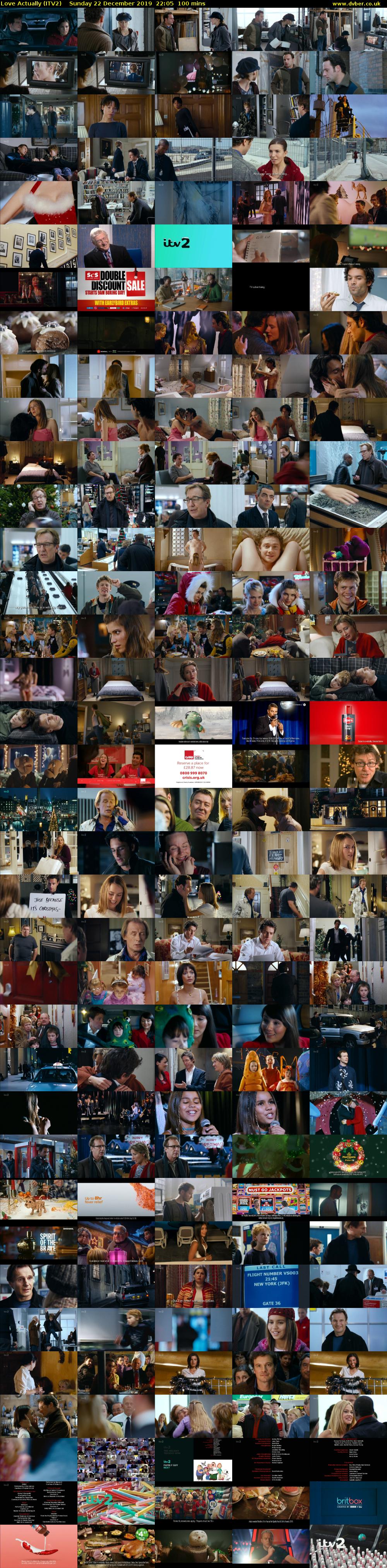 Love Actually (ITV2) Sunday 22 December 2019 22:05 - 23:45