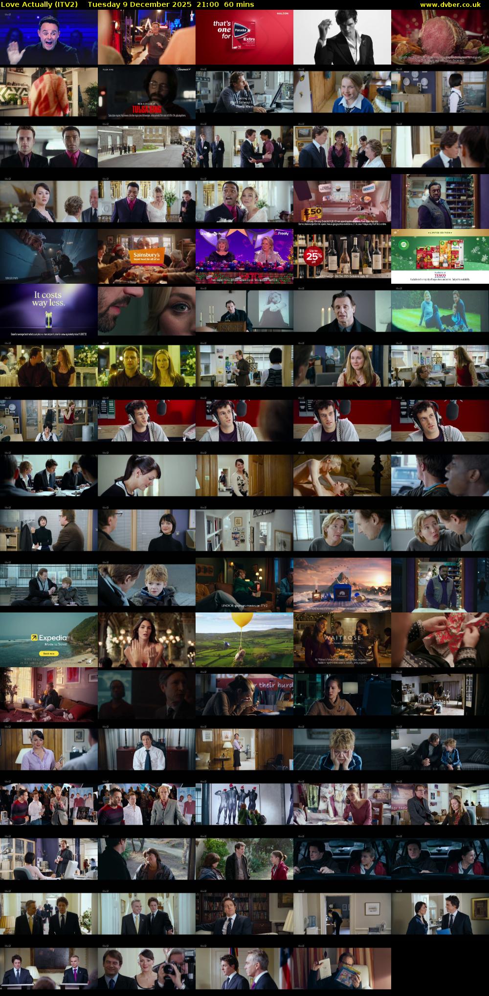 Love Actually (ITV2) Tuesday 9 December 2025 21:00 - 22:00