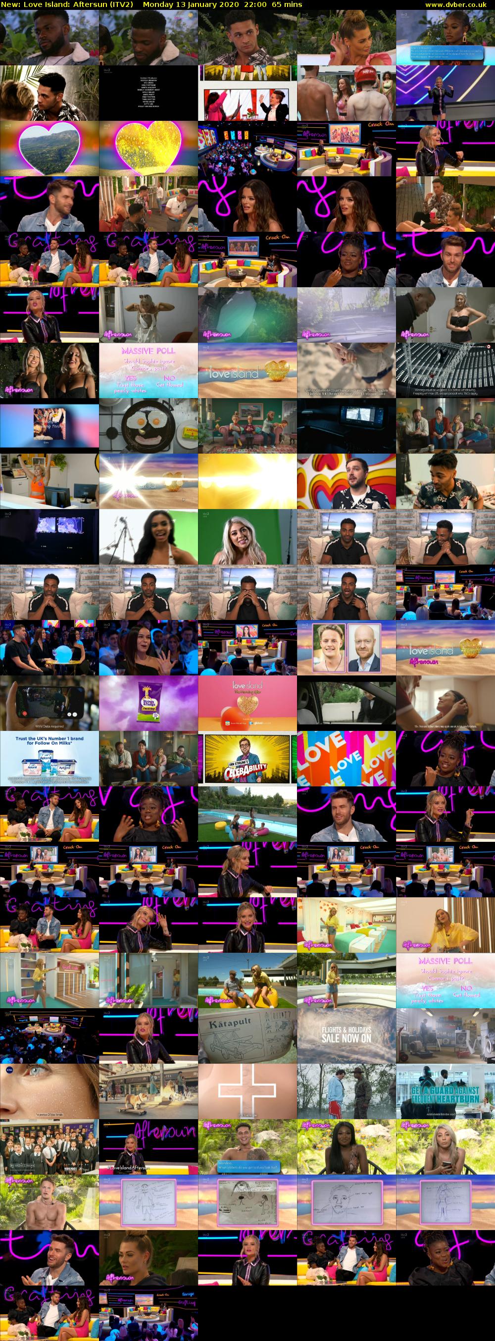 Love Island: Aftersun (ITV2) Monday 13 January 2020 22:00 - 23:05