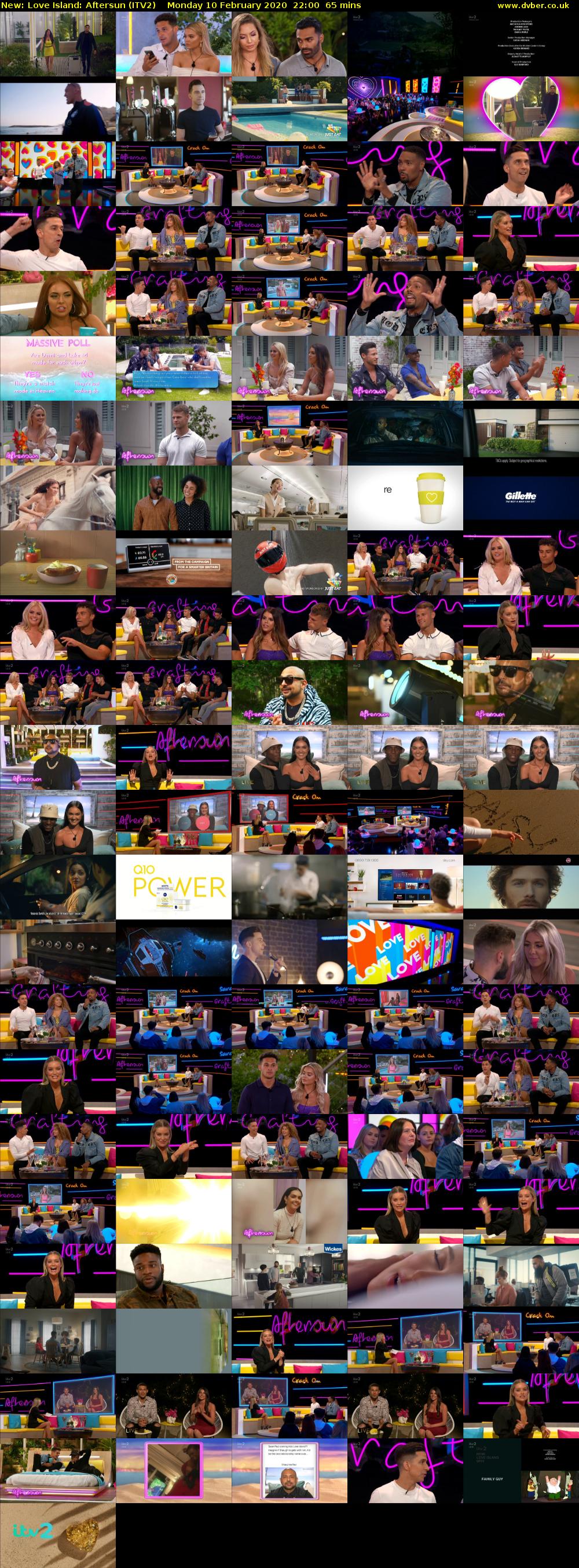 Love Island: Aftersun (ITV2) Monday 10 February 2020 22:00 - 23:05