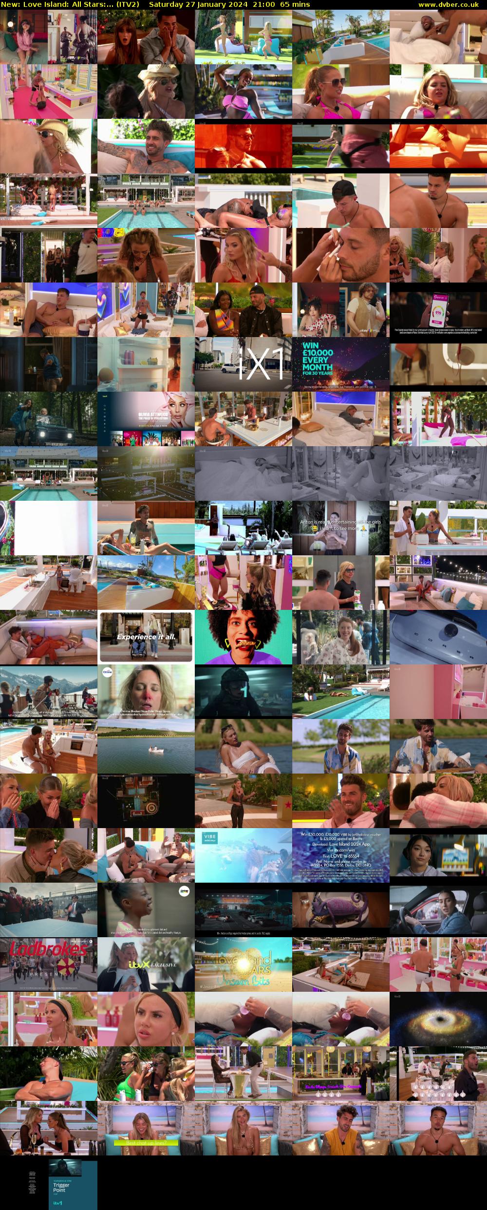 Love Island: All Stars:... (ITV2) Saturday 27 January 2024 21:00 - 22:05