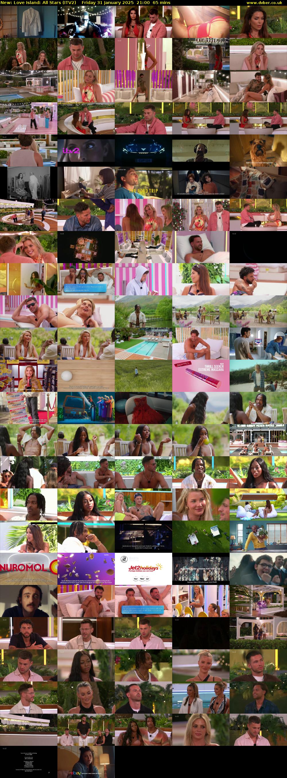Love Island: All Stars (ITV2) Friday 31 January 2025 21:00 - 22:05