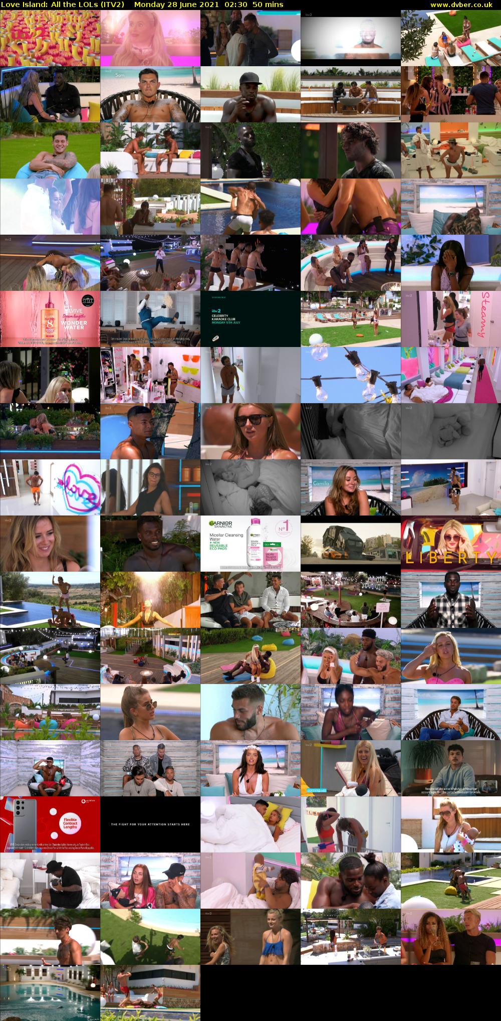 Love Island: All the LOLs (ITV2) Monday 28 June 2021 02:30 - 03:20