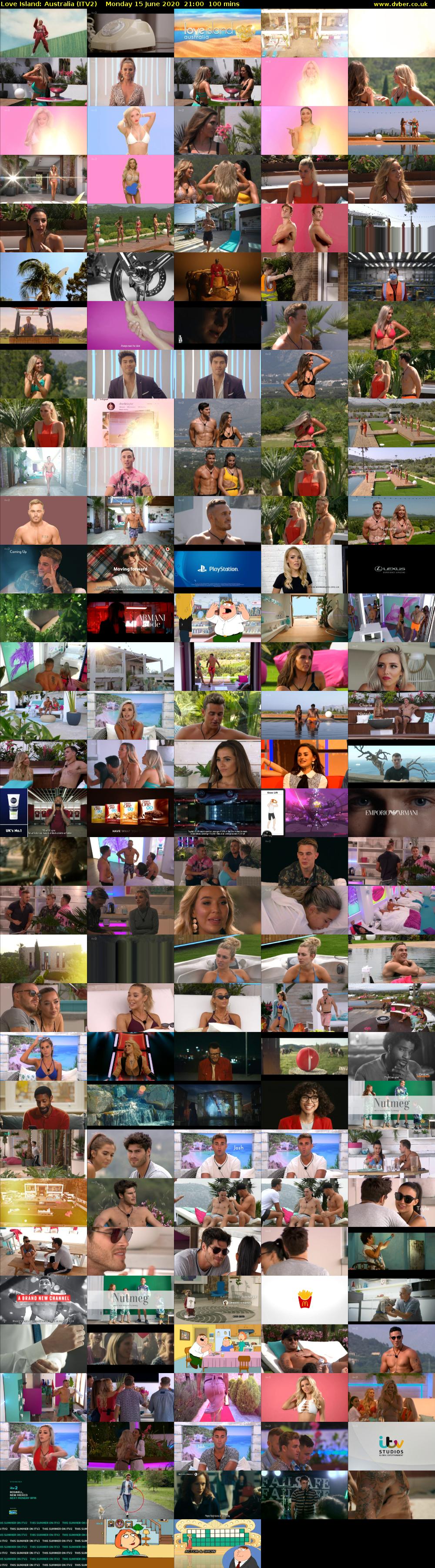 Love Island: Australia (ITV2) Monday 15 June 2020 21:00 - 22:40