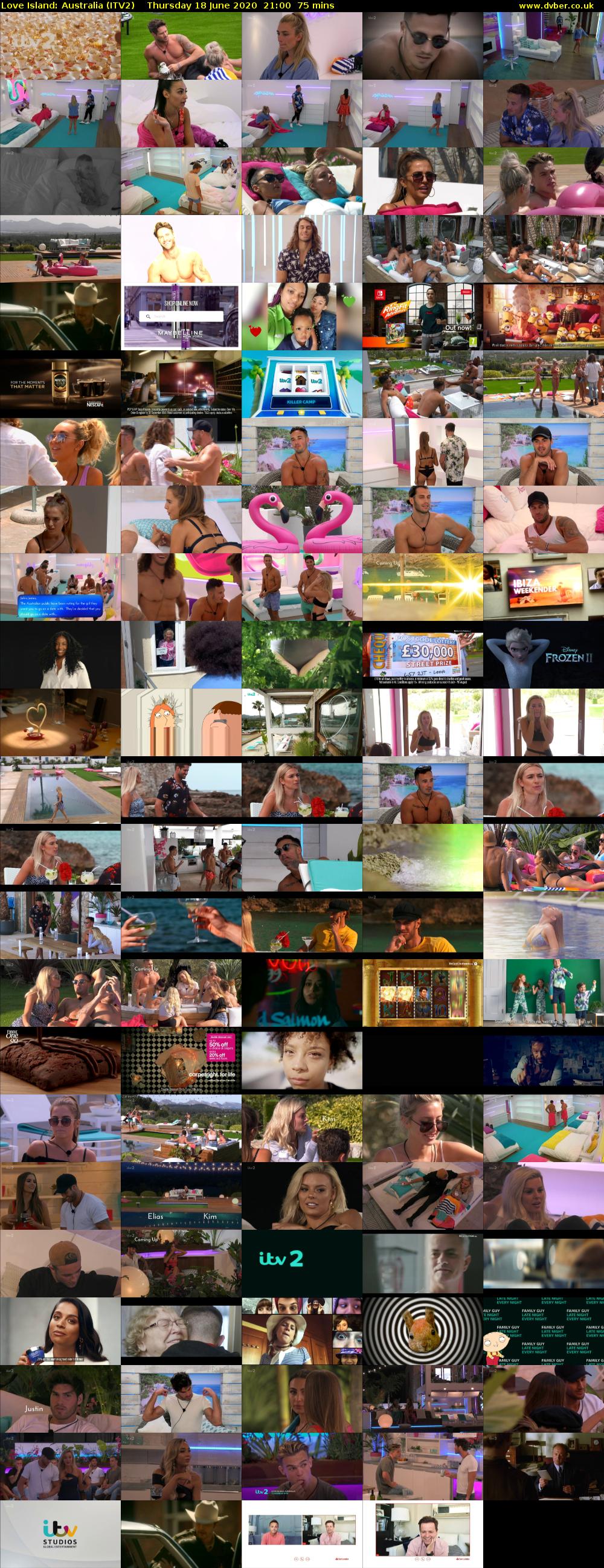 Love Island: Australia (ITV2) Thursday 18 June 2020 21:00 - 22:15