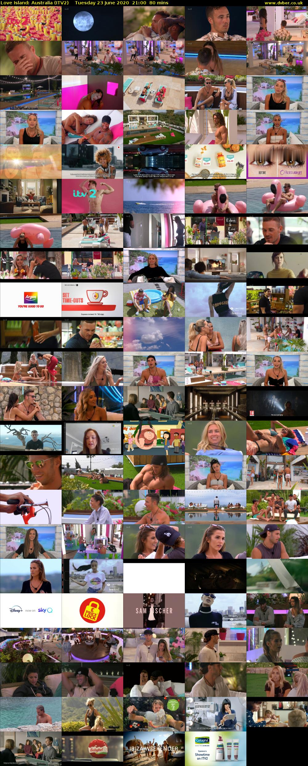 Love Island: Australia (ITV2) Tuesday 23 June 2020 21:00 - 22:20