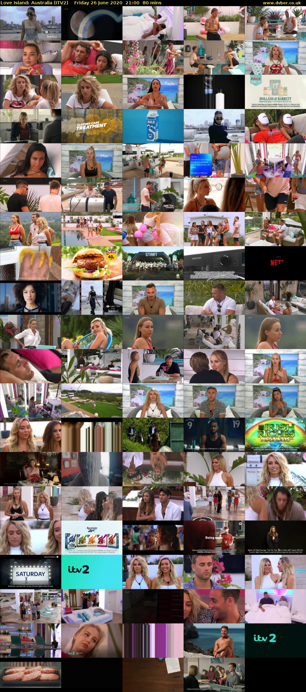 Love Island: Australia (ITV2) Friday 26 June 2020 21:00 - 22:20