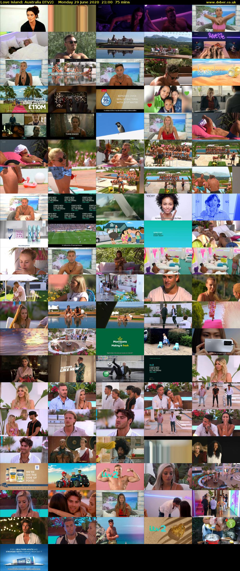 Love Island: Australia (ITV2) Monday 29 June 2020 21:00 - 22:15