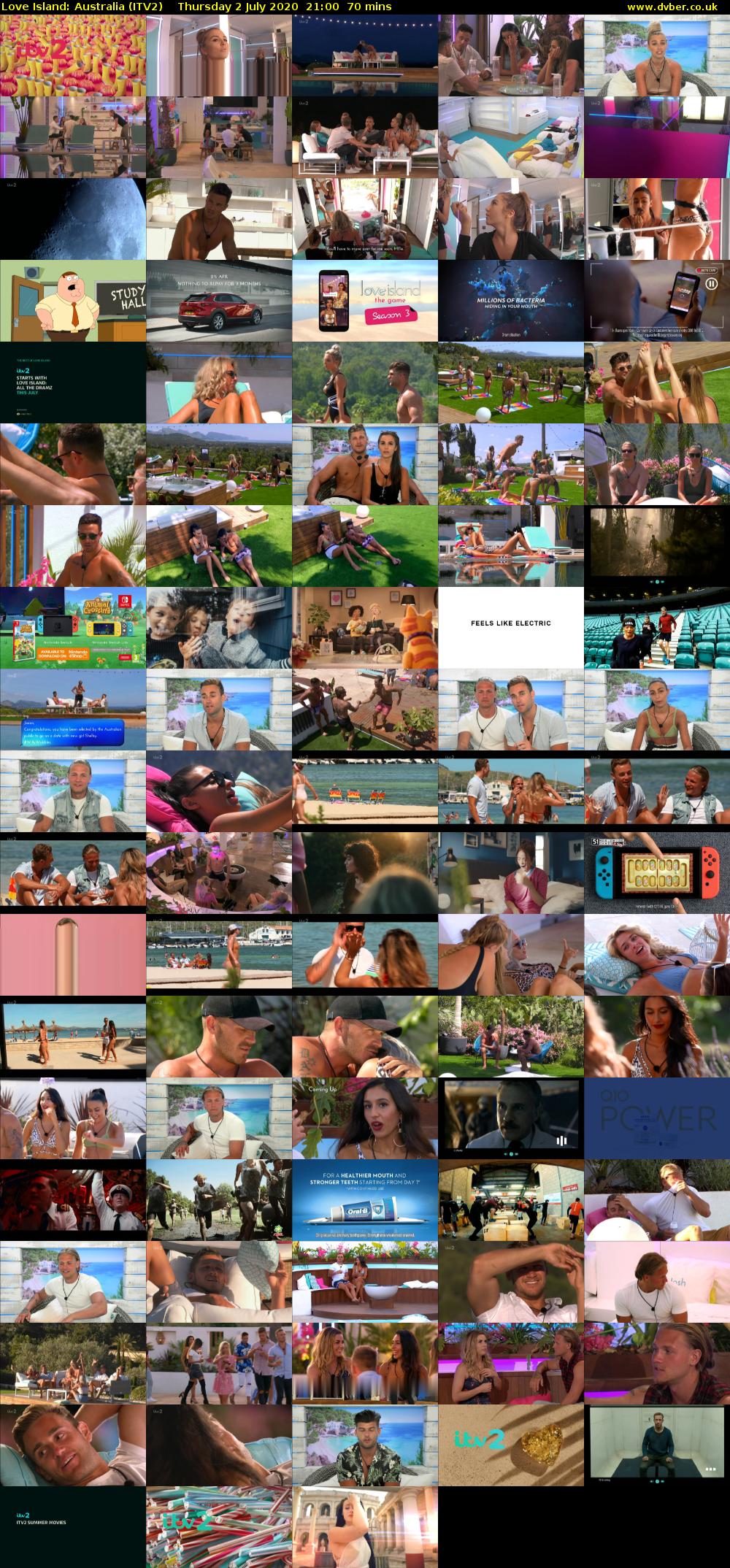 Love Island: Australia (ITV2) Thursday 2 July 2020 21:00 - 22:10