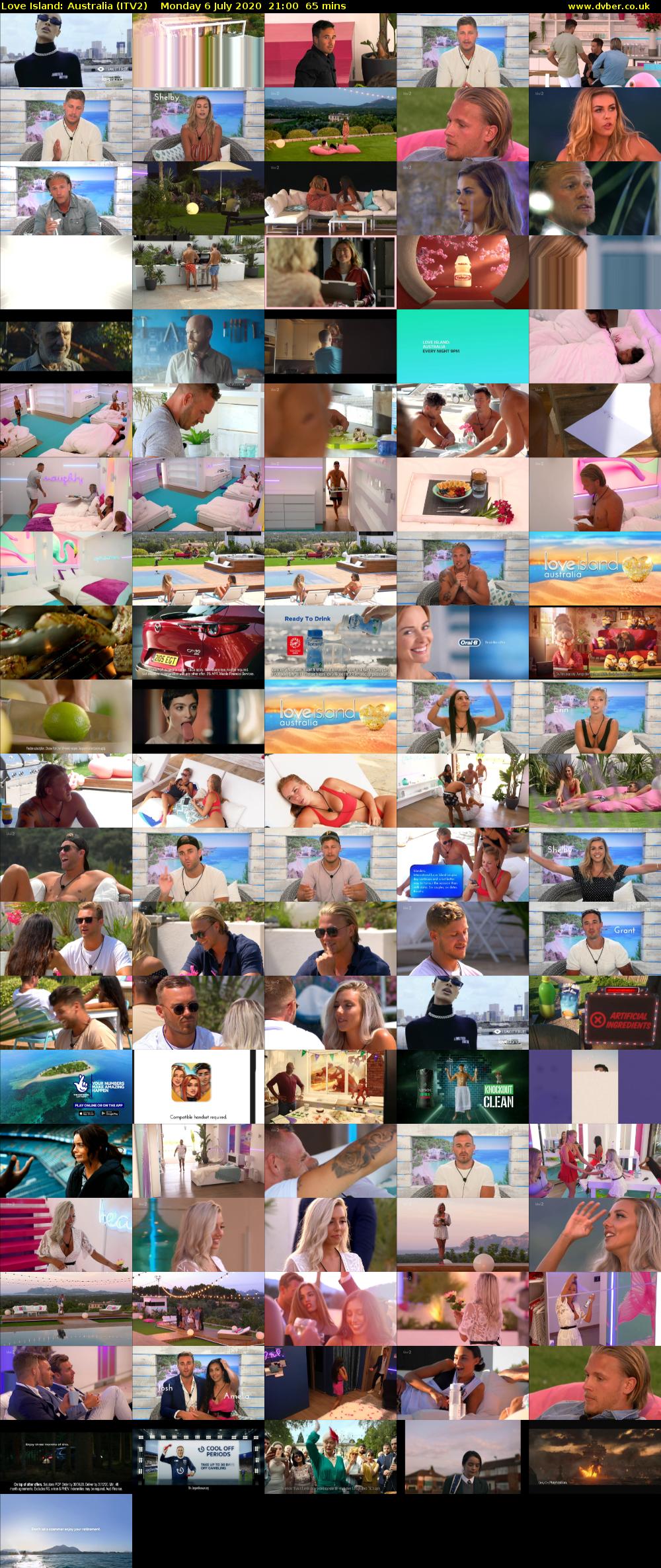 Love Island: Australia (ITV2) Monday 6 July 2020 21:00 - 22:05